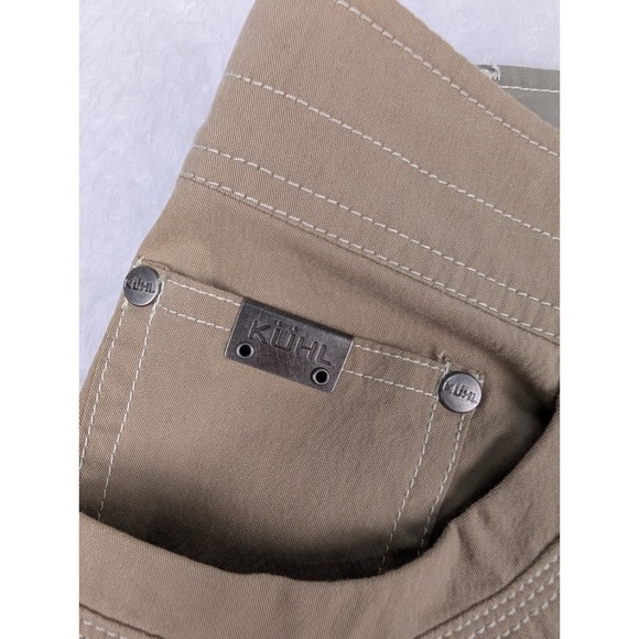 Kuhl Cargo Pants Men's 38x30 Khaki Cotton Blend Flat Front Hiking Workwear - Picture 7 of 14